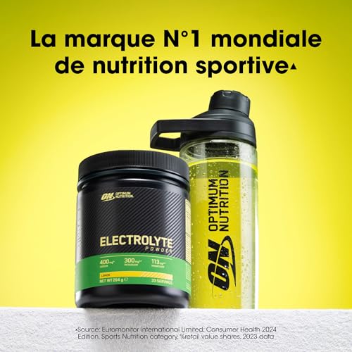 Detalle de Optimum Nutrition Poudre Électrolytes citron à diluer – 264 g, 33 portions