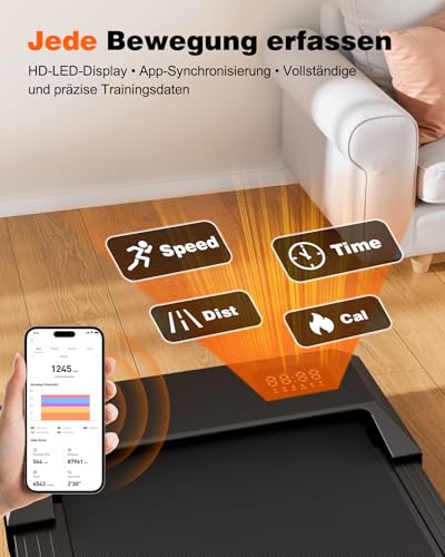 Detalle 1 de Superun Walking Pad mit Steigung, KI-Trainer-App, Handgriffen und 136 kg Traglast
