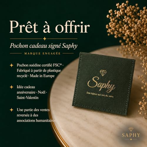 Detalle de SAPHY Bracelet Femme Maille Marine – Acier Inoxydable Hypoallergénique avec Strass