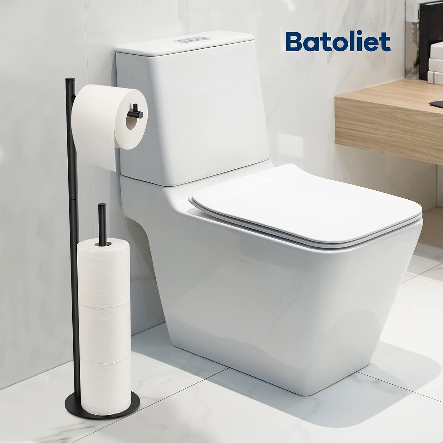 Detalle de Freestanding Toilet Paper Holder, 4-Roll Storage
