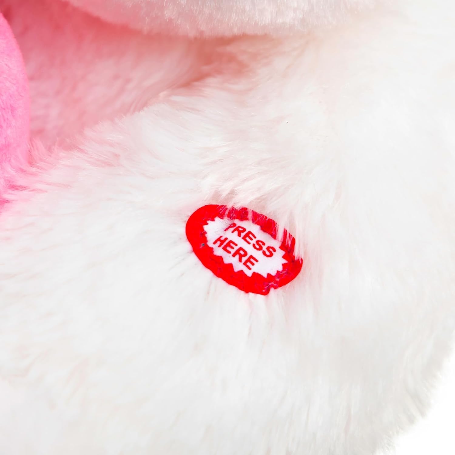 Detalle de BEJOY Teddy Bear with Pink Heart Plush – 13-inch Light-Up Love Message