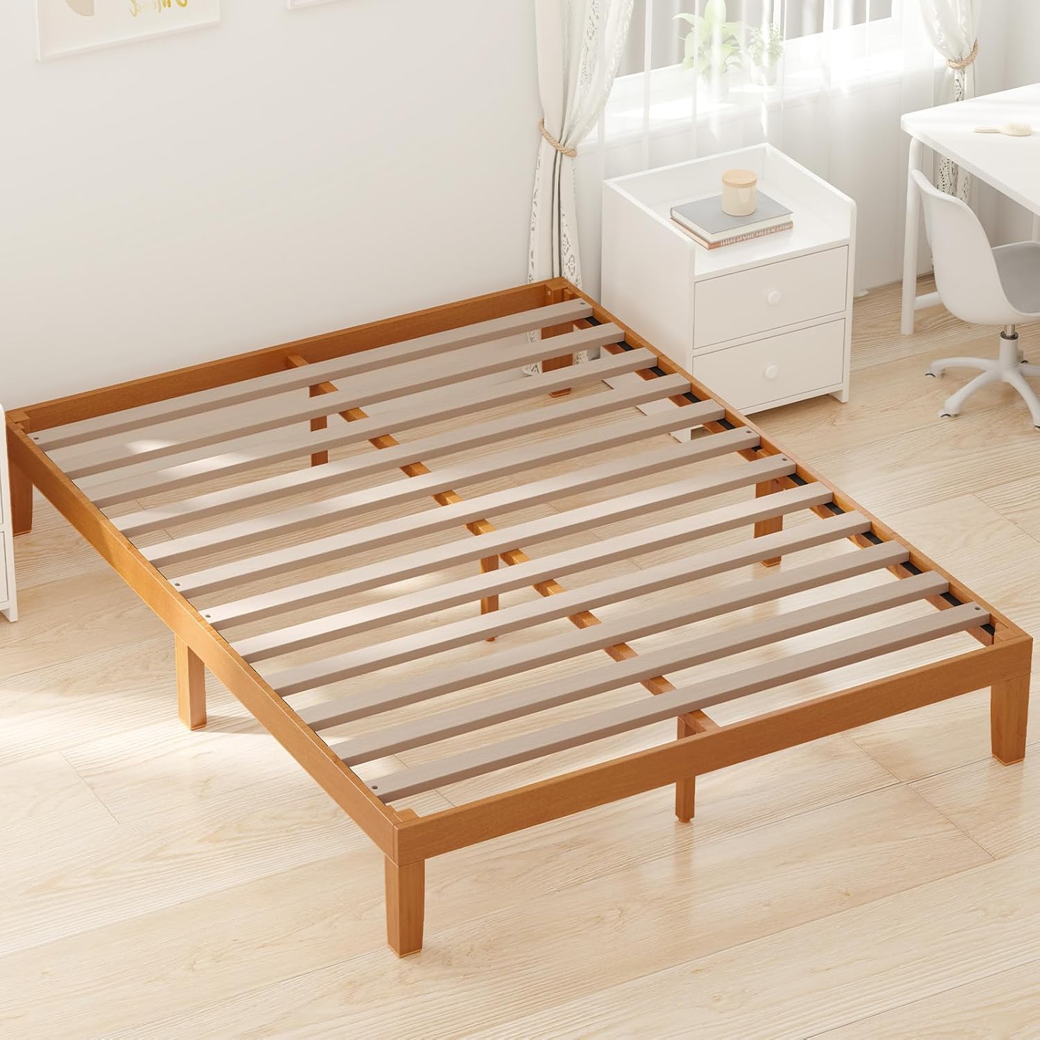 Detalle de Sweetcrispy Queen Bed Frame, 12-Inch Height