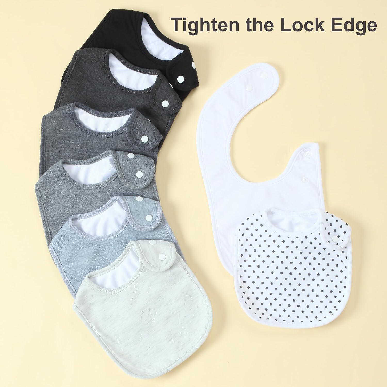Detalle 2 de Benoxine waterproof baby bibs 8-pack