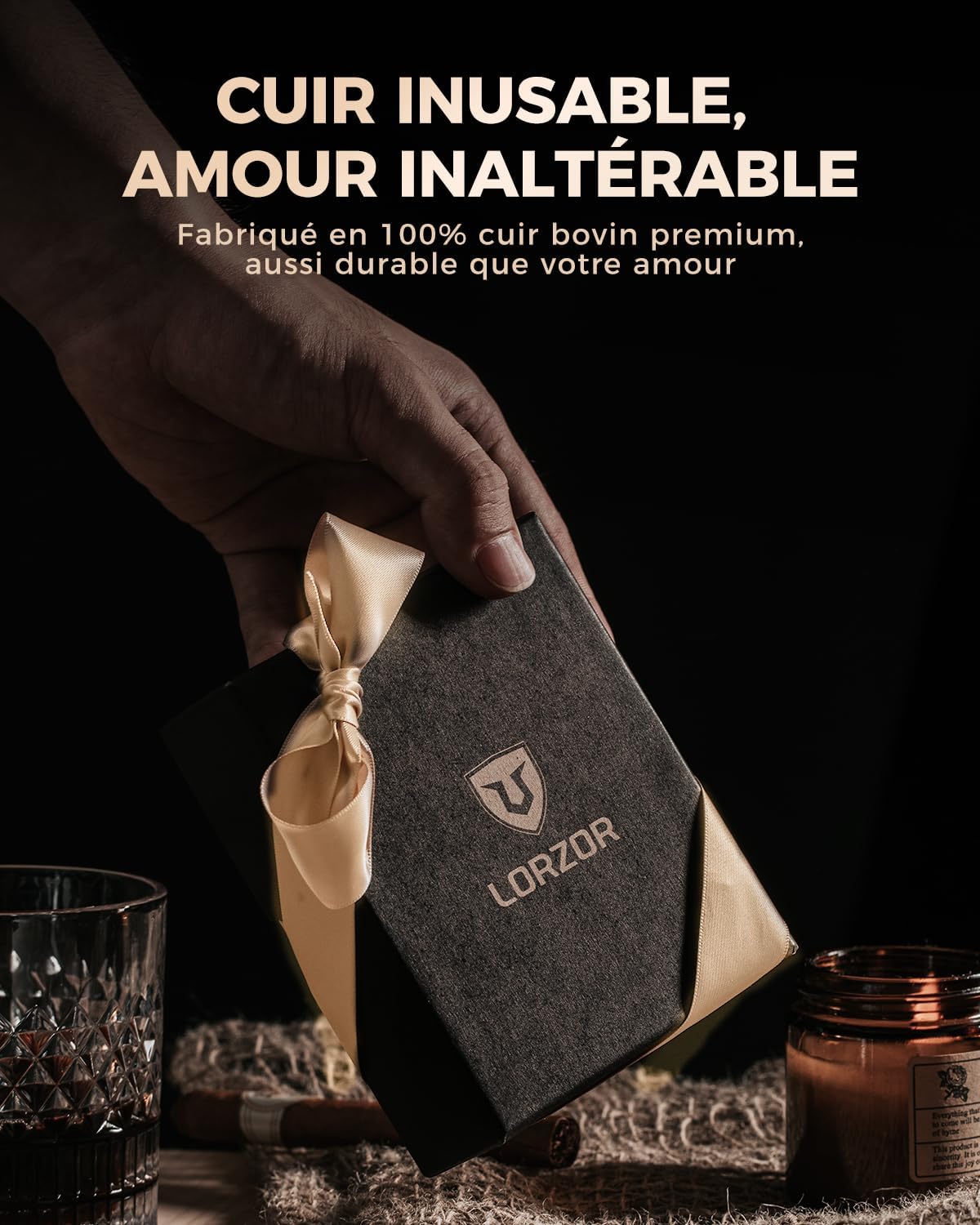 Thumbnail 6 de LORZOR Portefeuille Homme XXL avec Porte-Monnaie et RFID – Cuir Véritable, Fin et Sécurisé