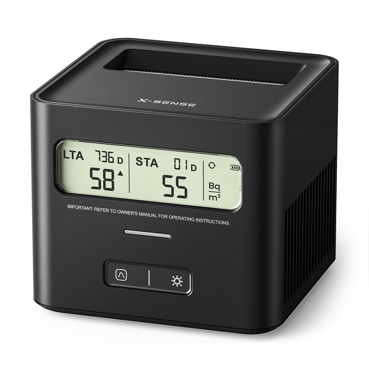 Detalle de X-Sense XR0A-SR Radon Detector with LCD, Continuous Monitoring and Battery Power