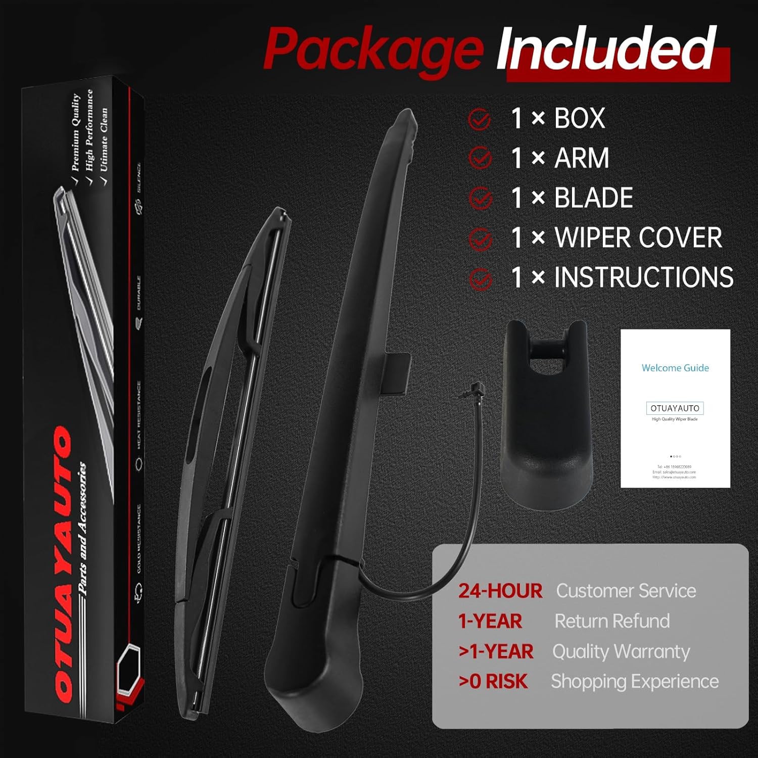 Thumbnail 5 de OTUAYAUTO Rear Wiper Arm Blade 12"