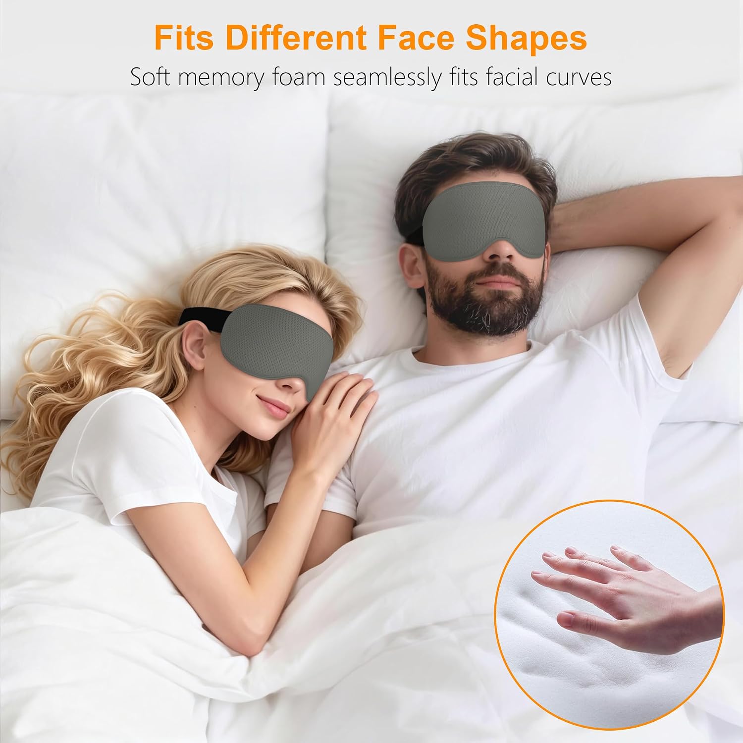 Detalle 1 de Gritin 2026 Gen 2 G3038 3D Sleep Mask, Blackout Design and Adjustable Strap