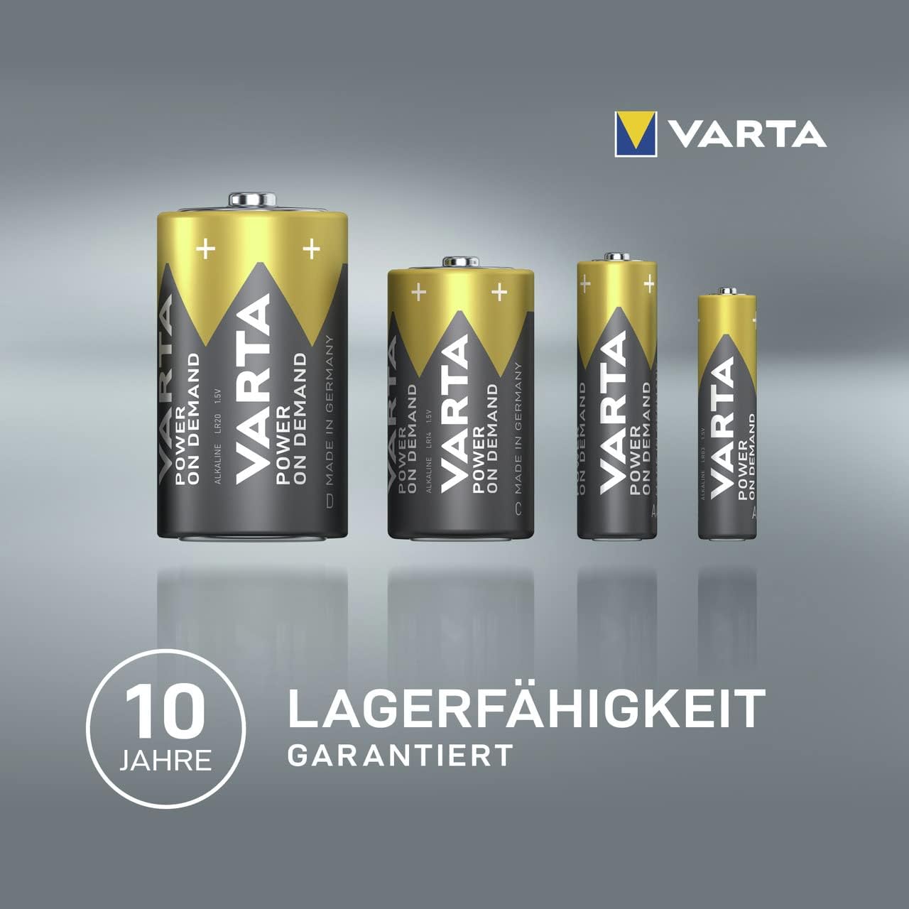 Detalle de VARTA AA – 40 Stück Power on Demand Alkaline 1,5V Vorratspack in umweltschonender Verpackung