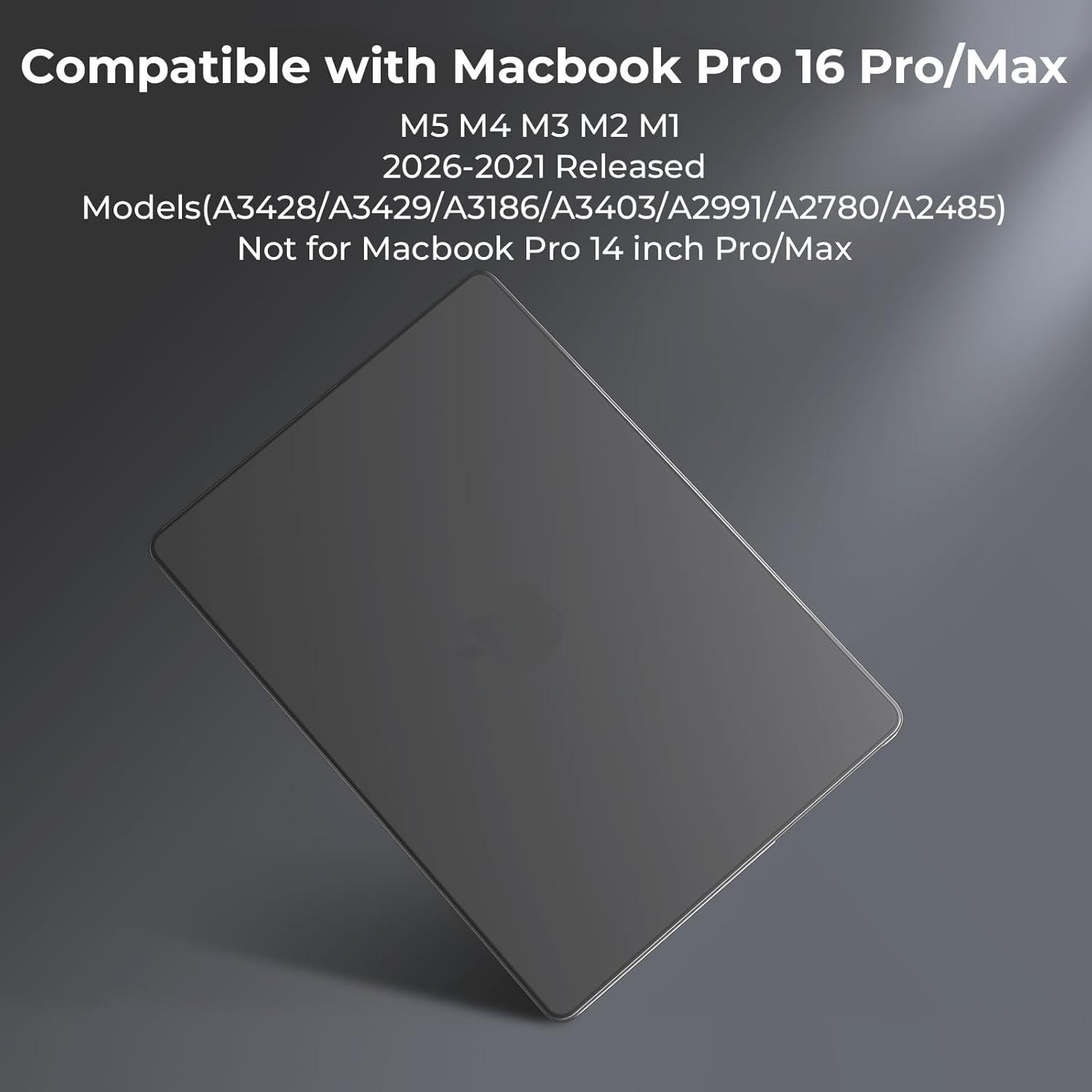 Thumbnail 1 de BlueSwan Schutzhülle für 16-Zoll MacBook Pro (M1–M5, Pro/Max) – Schwarz, bruchsicher, matte PP-Oberfläche
