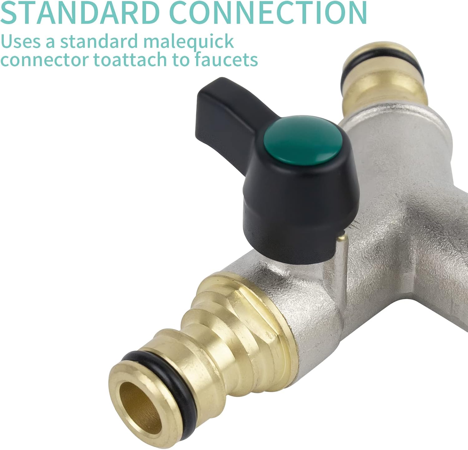 Thumbnail 2 de Hydrogarden 2-Way Garden Water Pipe Connector Y-Splitter (1/2 inch) with Switch Valve