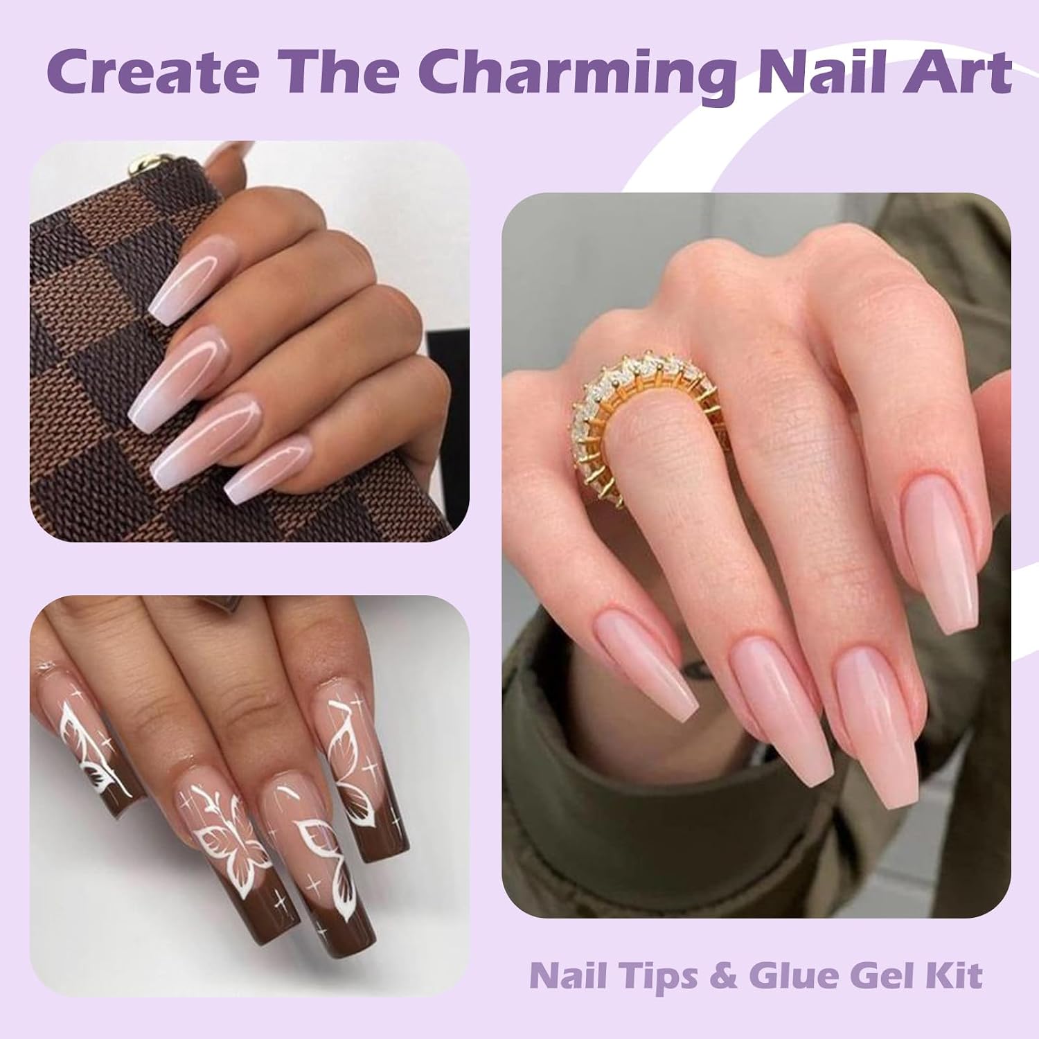 Thumbnail 4 de SAVILAND Gel Nail Tips Kit, 500 Pieces