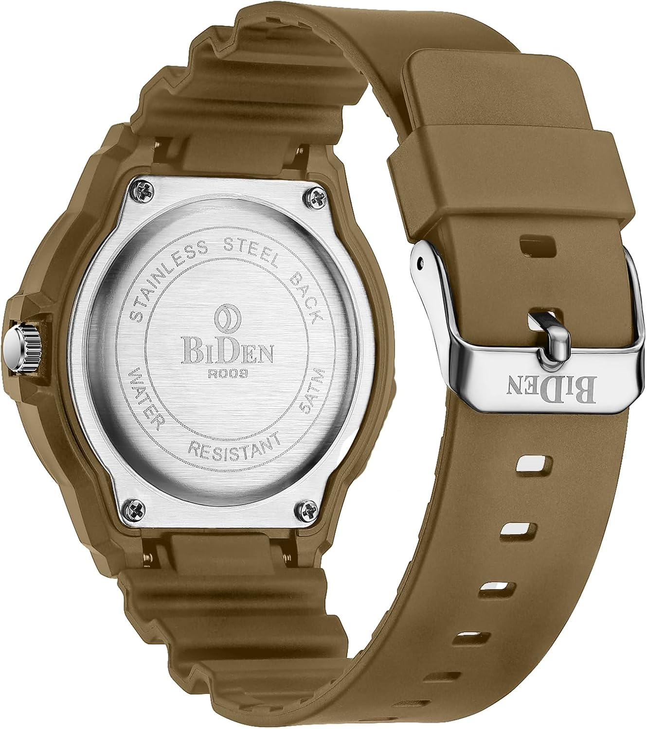Detalle 2 de HANPOSH Herren Uhr – Analoge Quarzuhren mit Datum, 42 mm Gehäuse, Silikonarmband, 3ATM wasserdicht