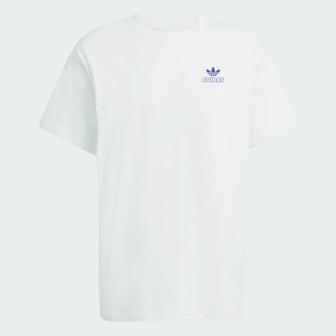 Detalle 2 de Camiseta estampada Butter de Adidas — Hombre o mujer, estilo cómodo en blanco