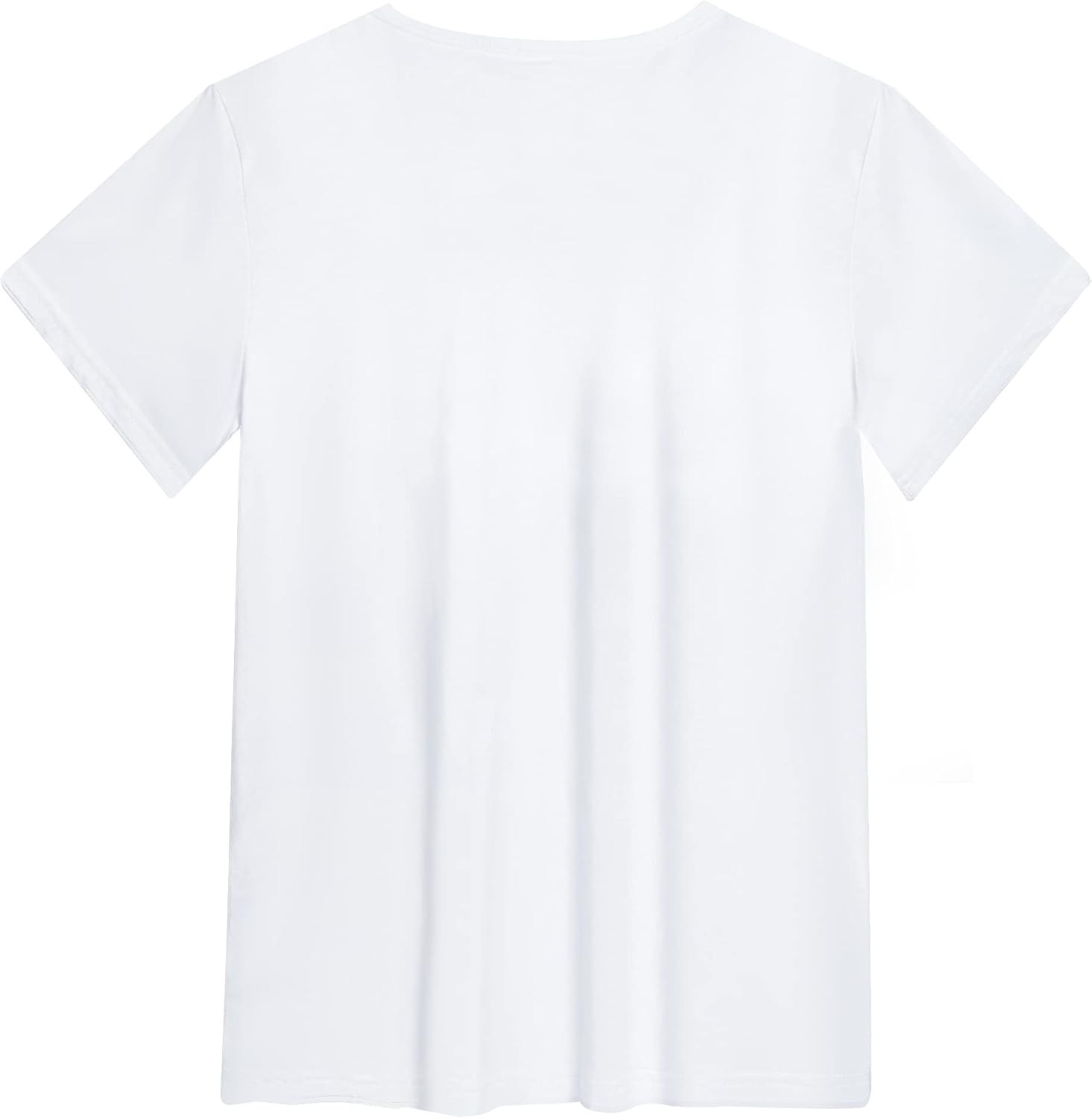 Detalle 2 de heekpek Damen T-Shirt Kurzarm – Weiß, 100% Baumwolle, Druckmuster