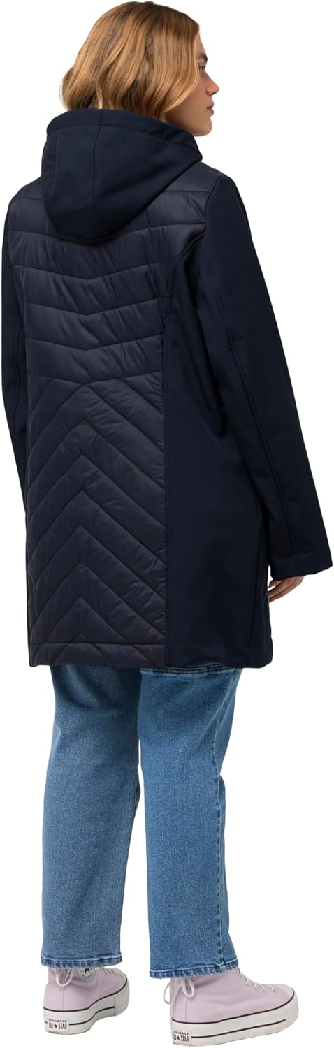 Detalle 2 de Ulla Popken Grs Hyprar - Giacca Softshell con Inserto Trapuntato, Impermeabile Donna