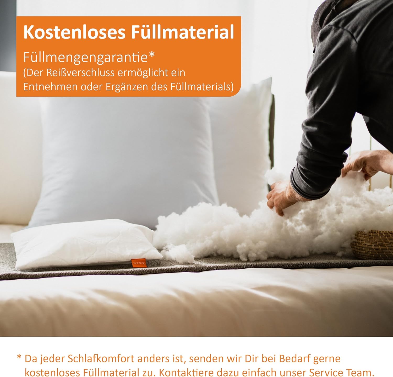 Thumbnail 6 de Oreiller sleepling Komfort 100 (Oeko-Tex), lavable à 60 °C, 60 x 60 cm