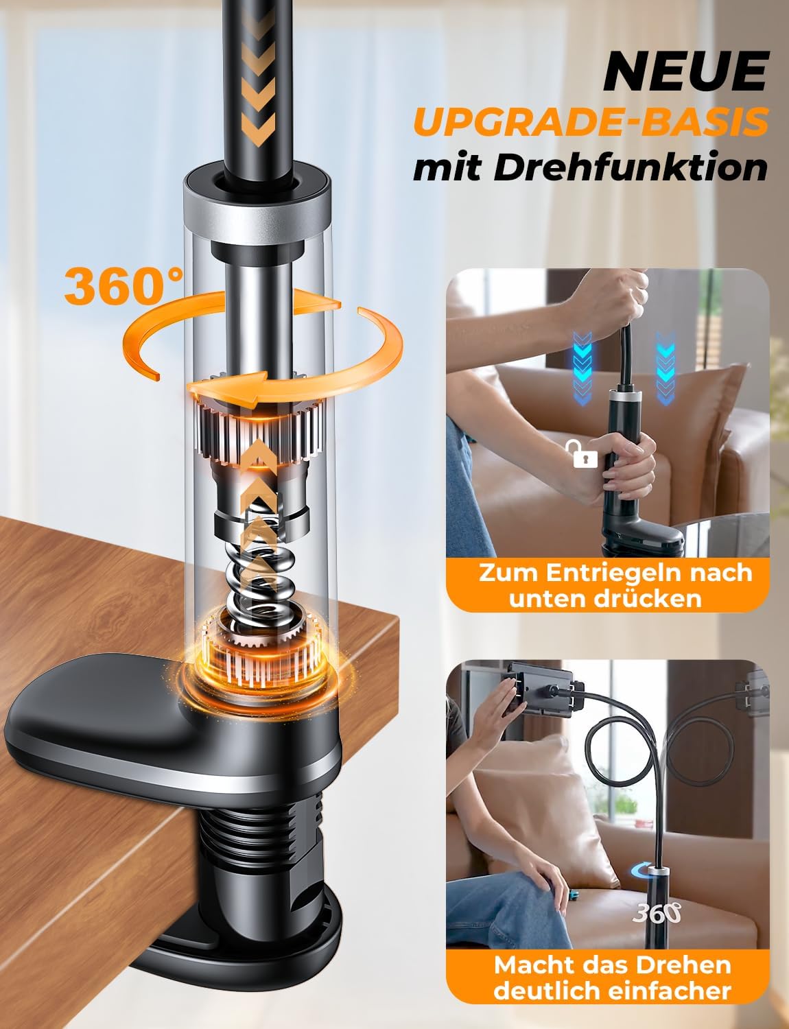 Thumbnail 4 de Schwanenhals Tablet Bett Halterung 360°