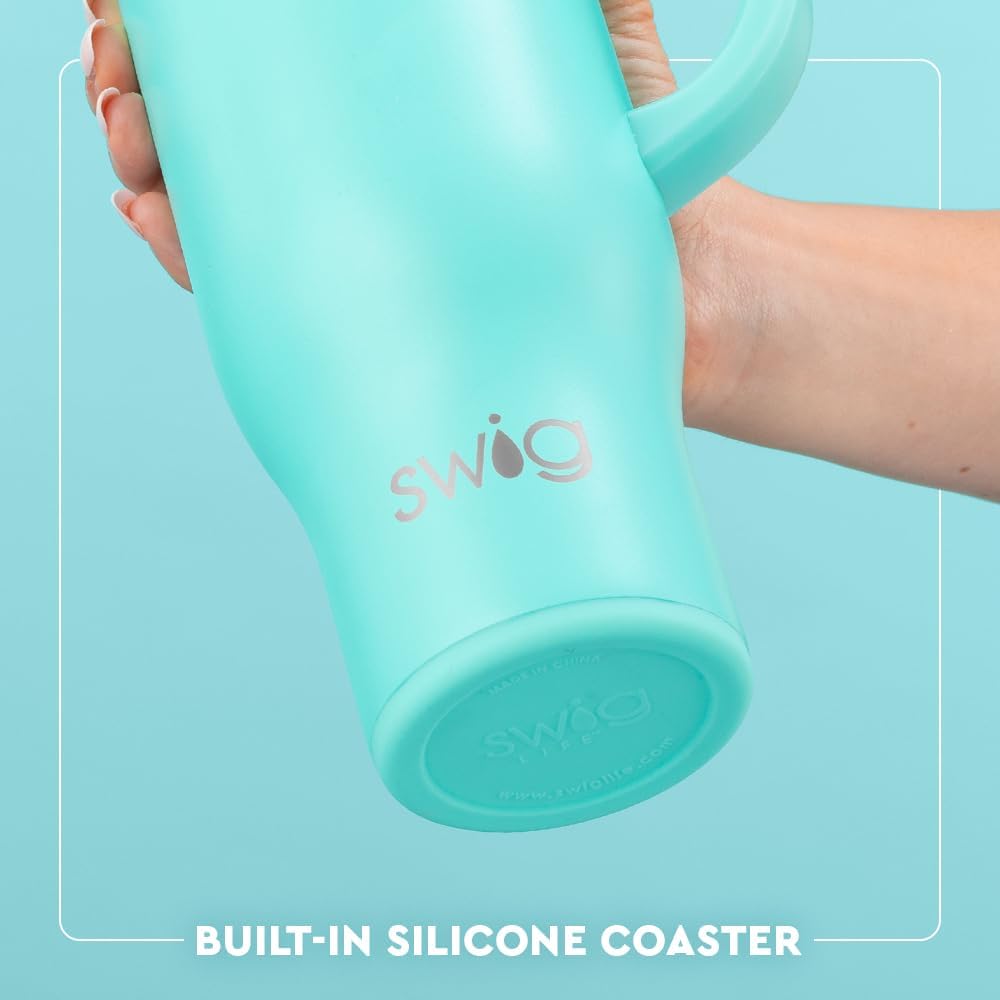 Detalle de Swig Life 30oz Mega Mug: Large Insulated Tumbler with Handle and Straw