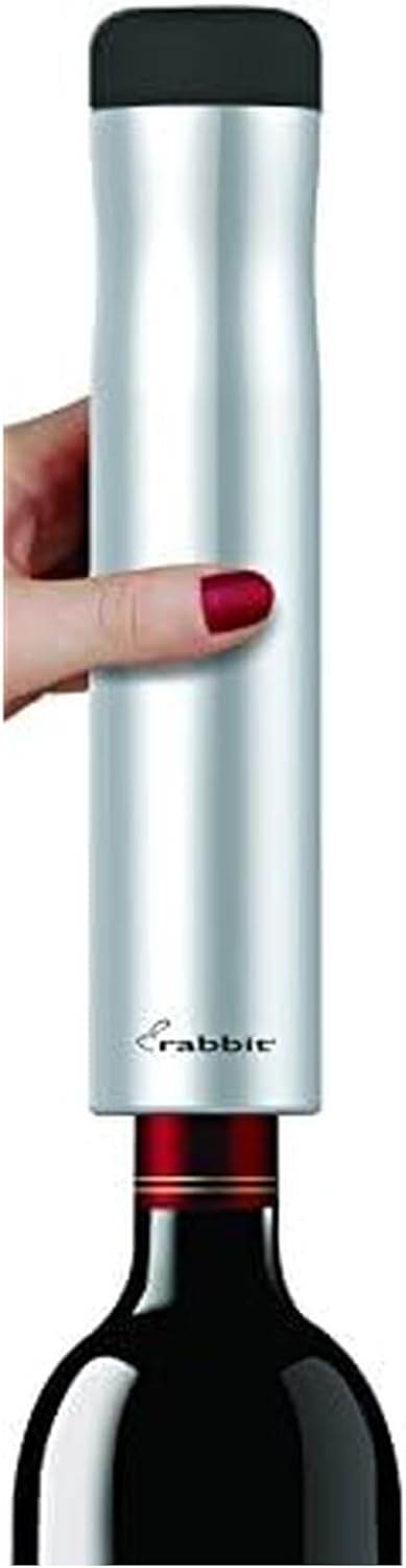 Rabbit Automatic Electric Corkscrew (Hands-Free) with Foil Cutter, Rechargeable Cordless Wine Opener
