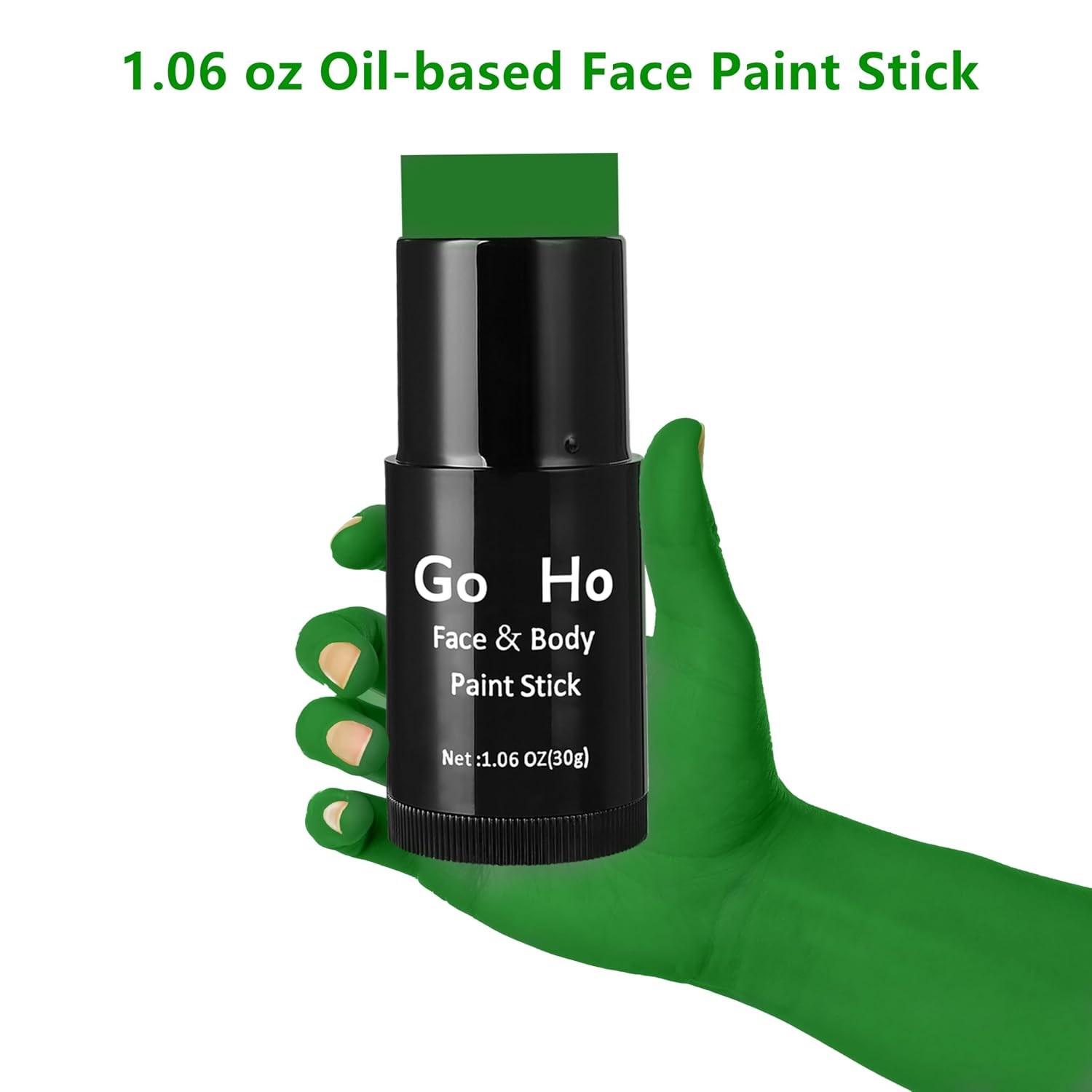 Detalle de Go Ho Green Face Paint Stick, Oil-Based Cream Makeup, 1.06 oz