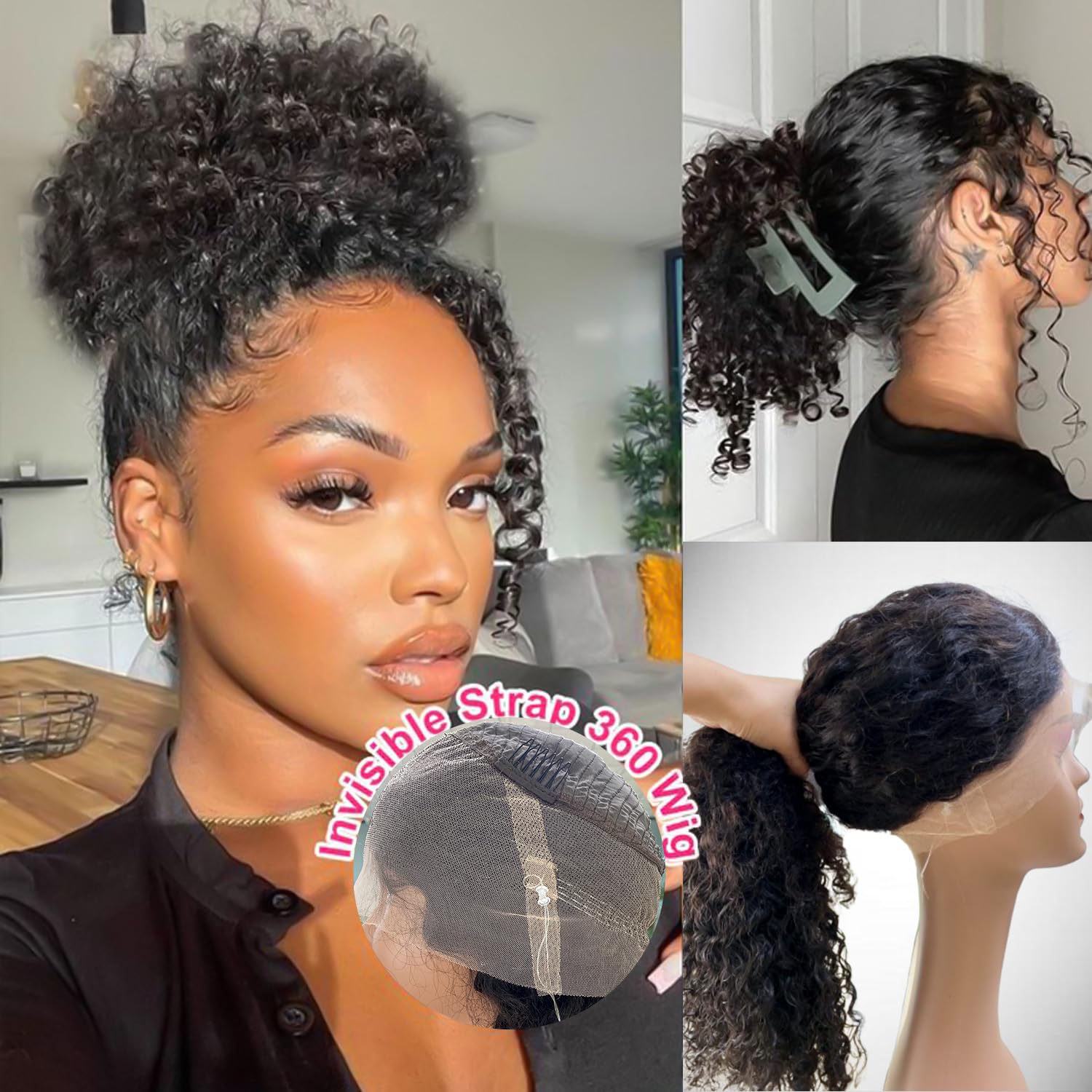 Detalle 2 de ADESORAES 360 Lace Wig 24 Inch 180% Density