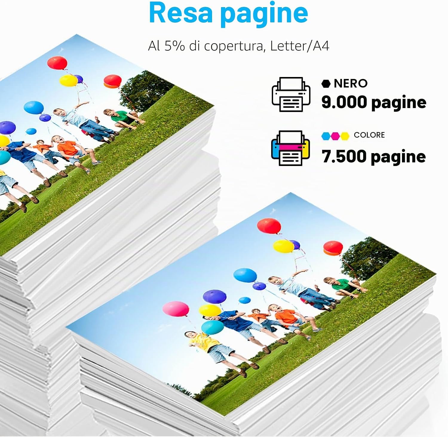 Detalle de BAISINE 104 Inchiostro Compatibile per Epson – Multipack 140 ml/70 ml per stampanti Ecotank ET-