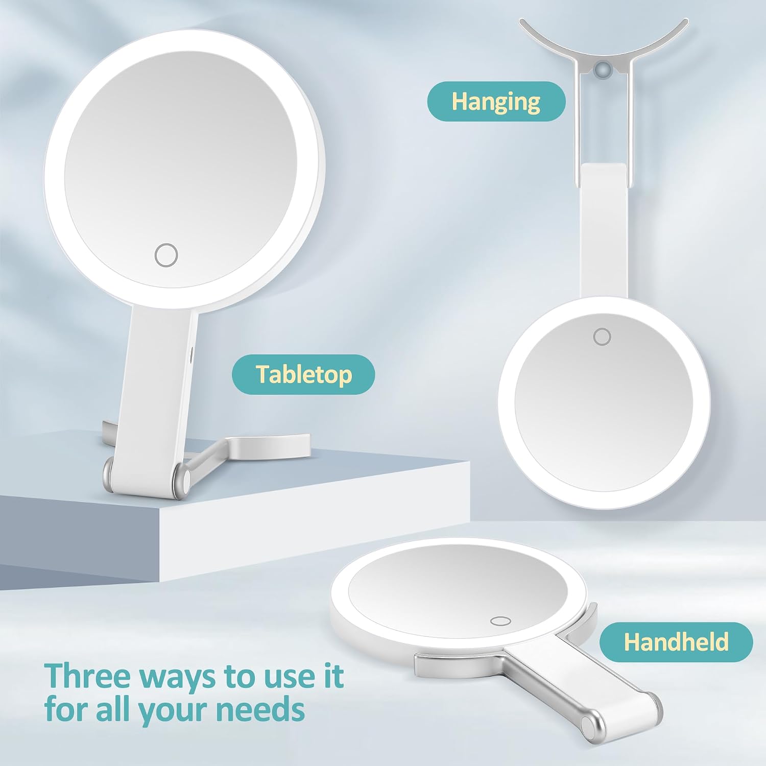 Thumbnail 6 de B Beauty Planet 1X/30X Lighted Magnifying Mirror, 2000mAh, Foldable
