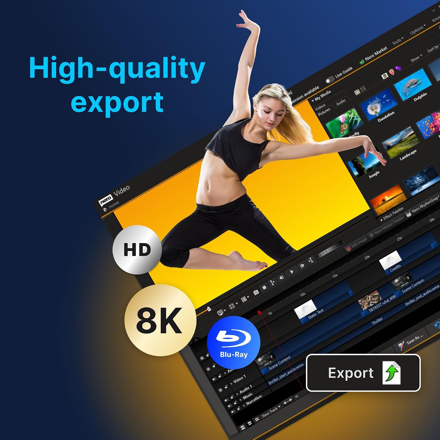 Thumbnail 4 de Nero Video 2026 for Windows — Lifetime Video Editor with 1000+ Effects