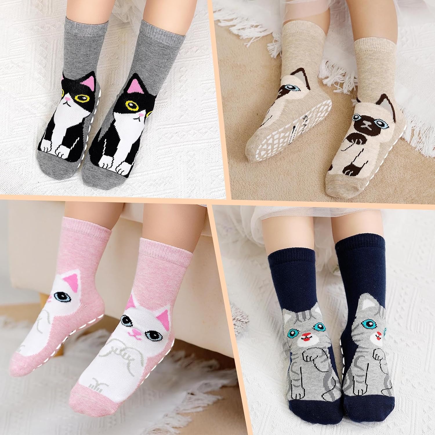Thumbnail 6 de PUTUO Chaussettes Antidérapantes Enfant 2–14 ans