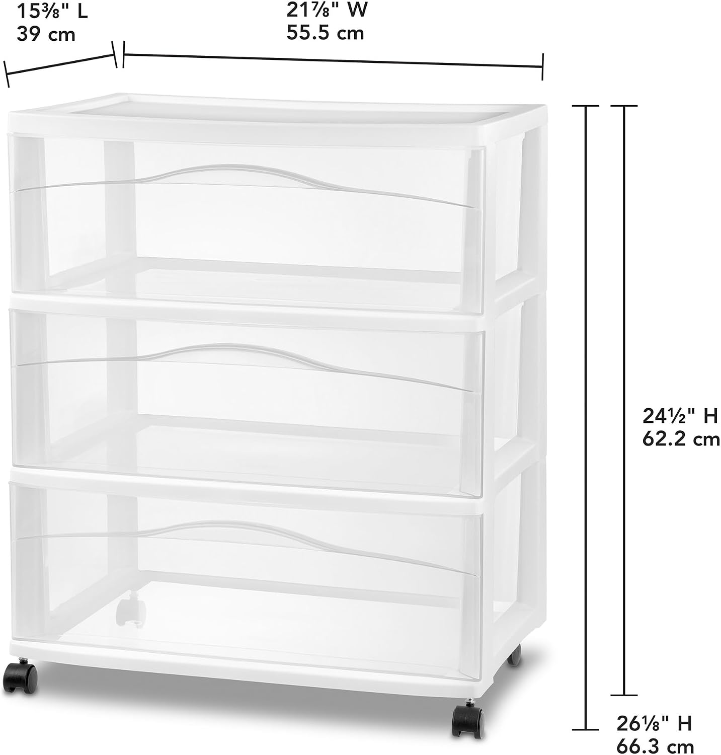 Detalle de Sterilite 3-Drawer Storage Cart