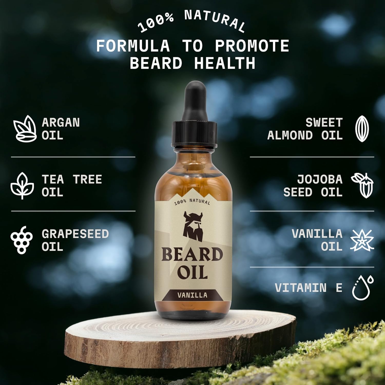 Detalle de Striking Viking Vanilla Beard Oil 2 Oz