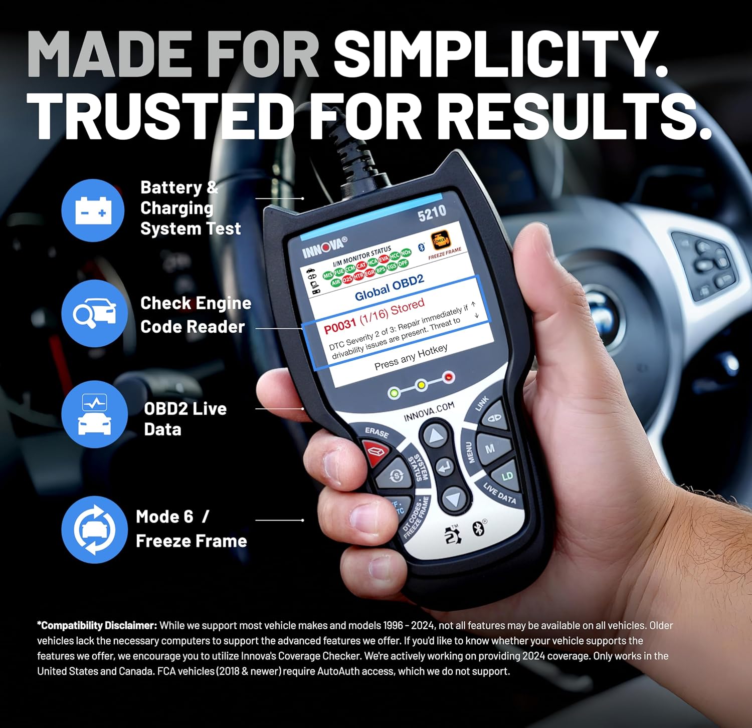 Detalle 2 de Innova OBD2 scanner 5210