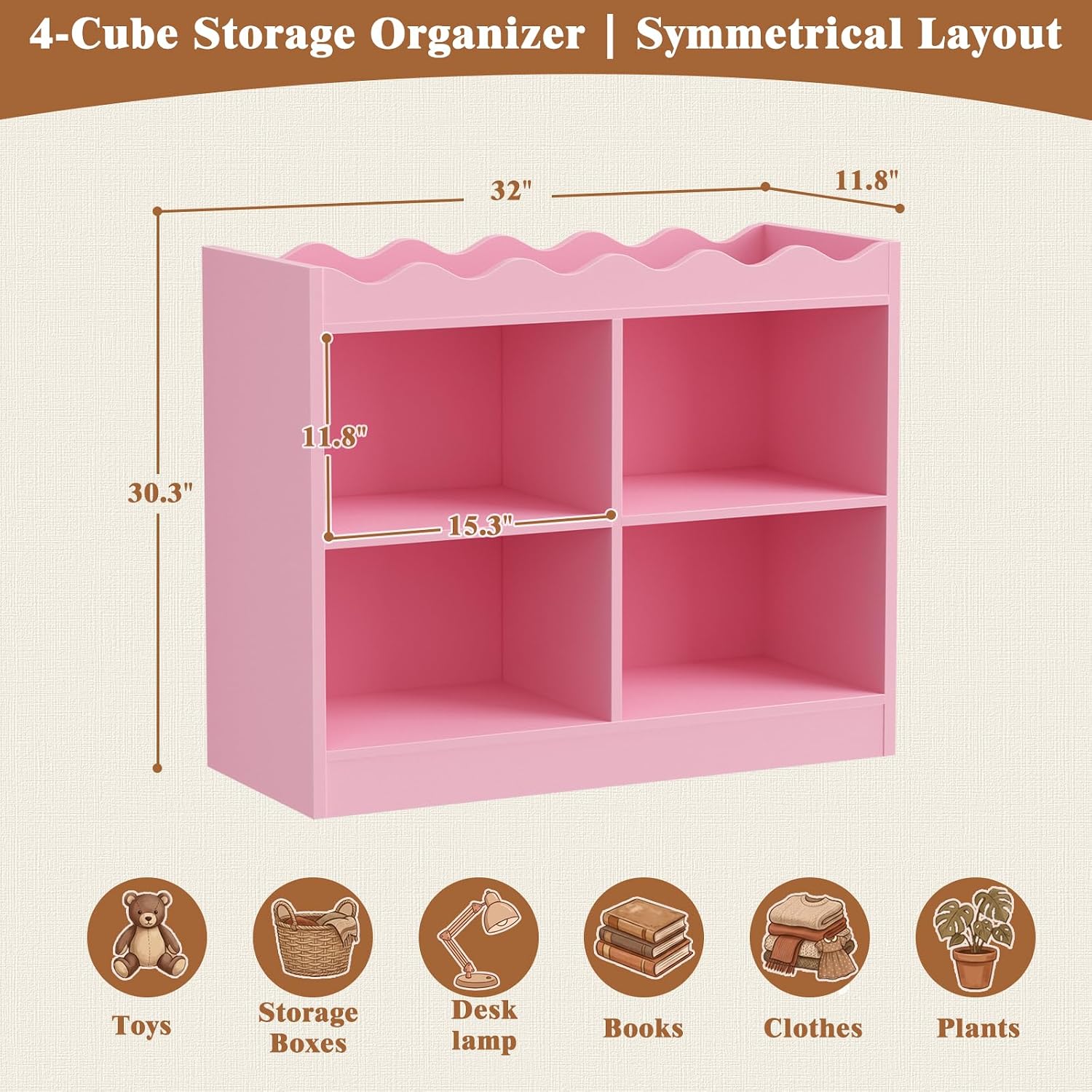 Detalle 2 de Besiost Cube Storage Organizer, 32-Inch