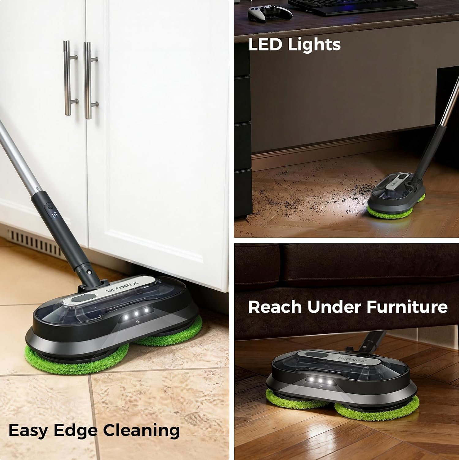 Detalle 1 de BLONEX Cordless Electric Mop, 250 mL Tank