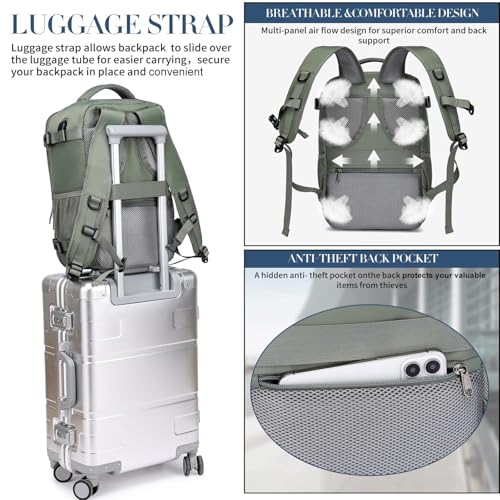 Thumbnail 6 de PUSLOM Ryanair Cabin Bag 40x20x25cm Underseat 20L Small Travel Backpack – Green