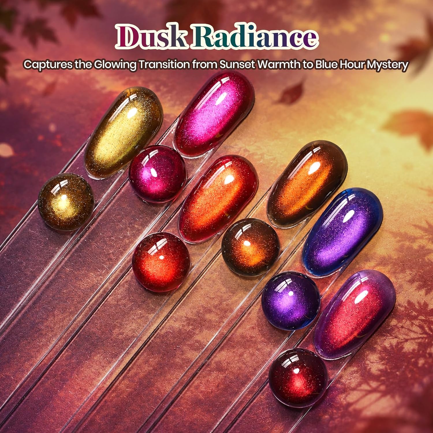 Thumbnail 6 de Beetles Dusk Radiance Cat Eye Gel Nail Polish Set, 6 Magnetic Colors
