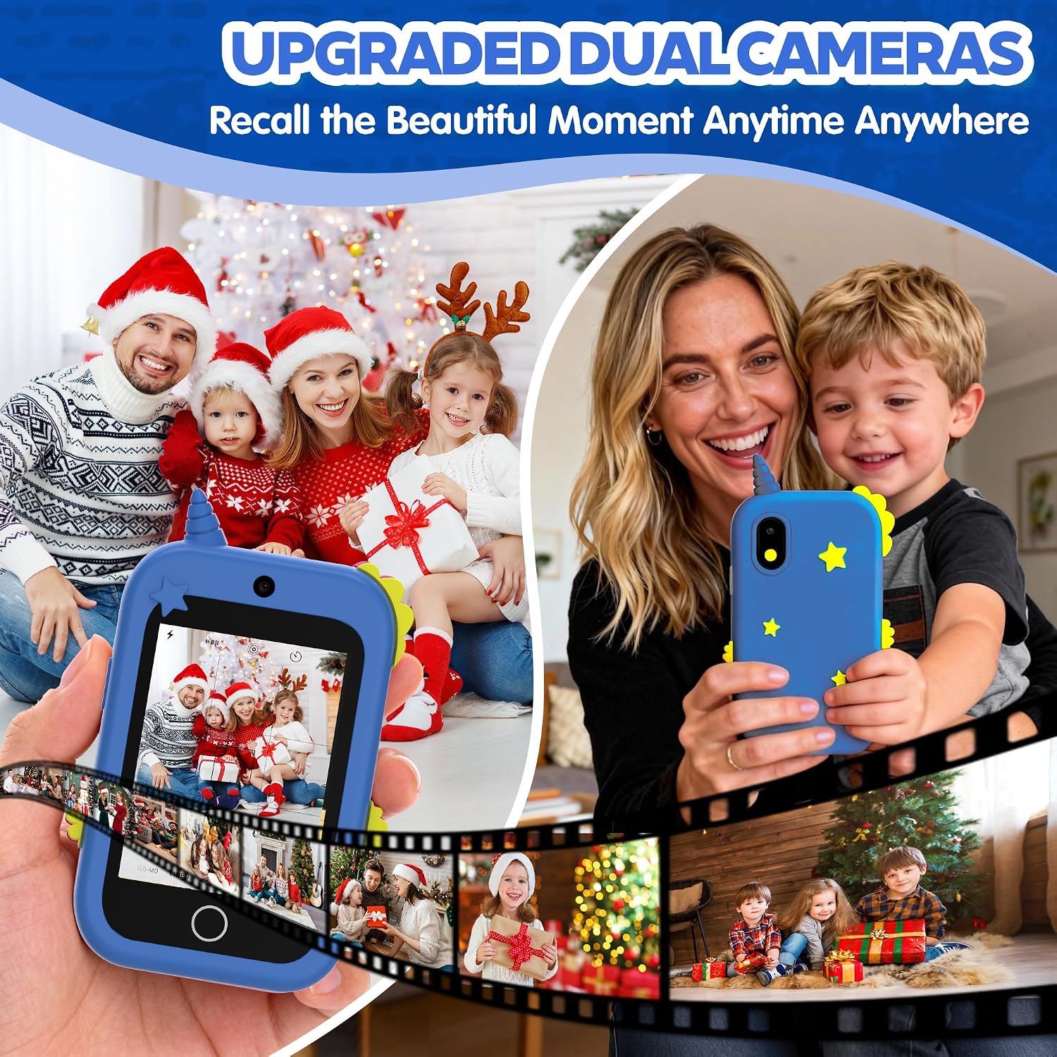 Thumbnail 5 de 4G Téléphone Portable pour Enfants avec GPS et Appels Vidéo – Bleu