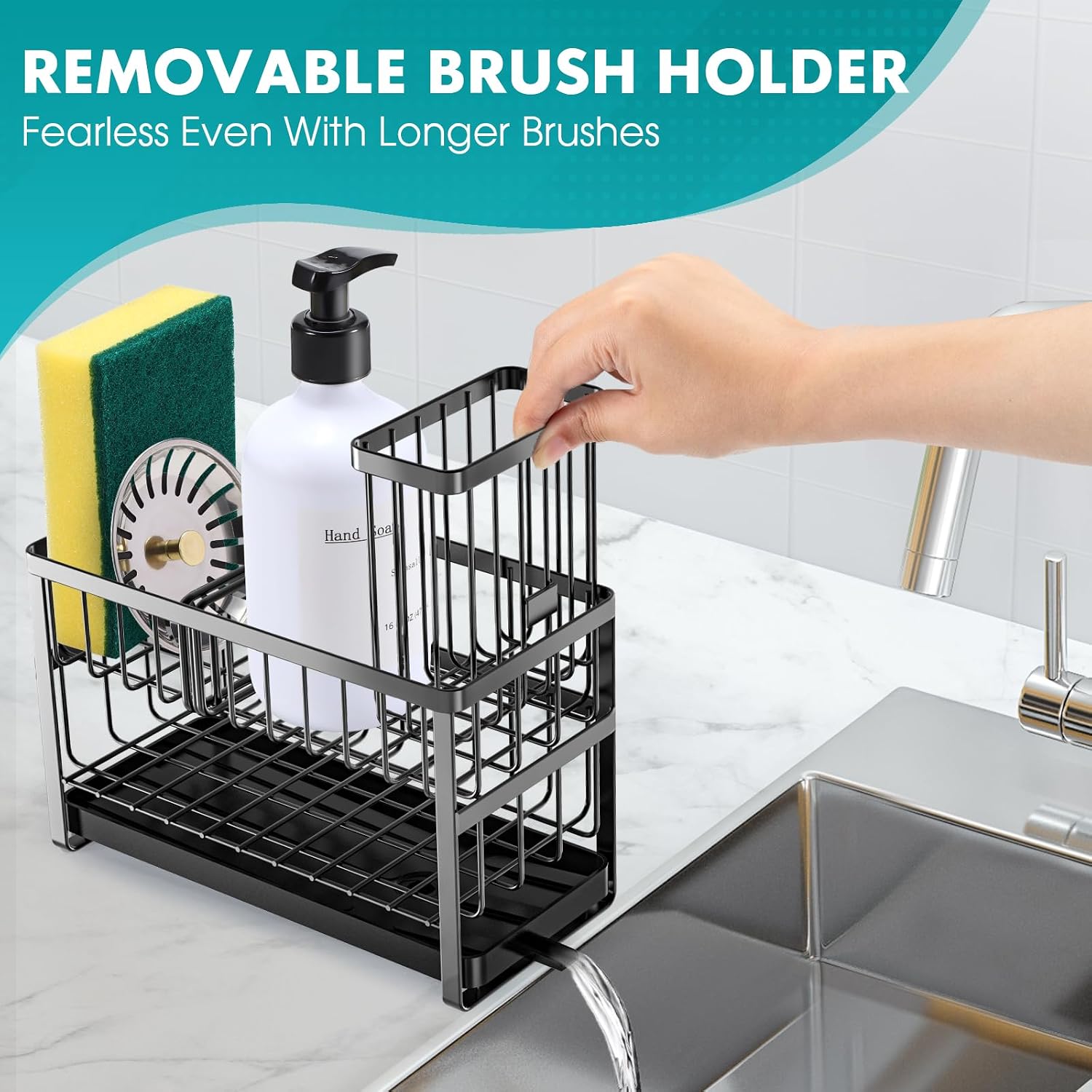 Thumbnail 2 de Sinnsally 2-Tier Kitchen Sponge Holder
