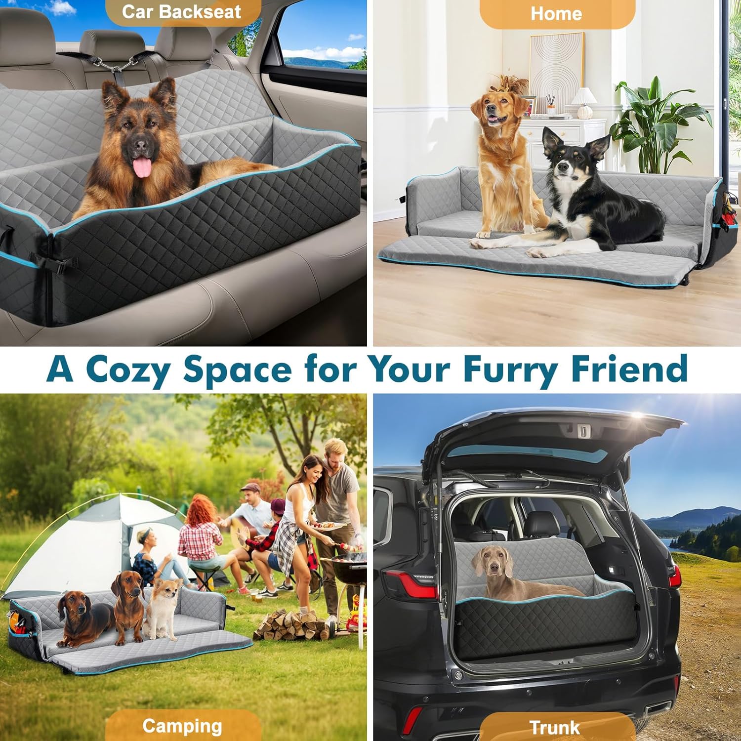Thumbnail 6 de Tivray Large Dog Car Seat: A practical booster bed for big dogs on the move