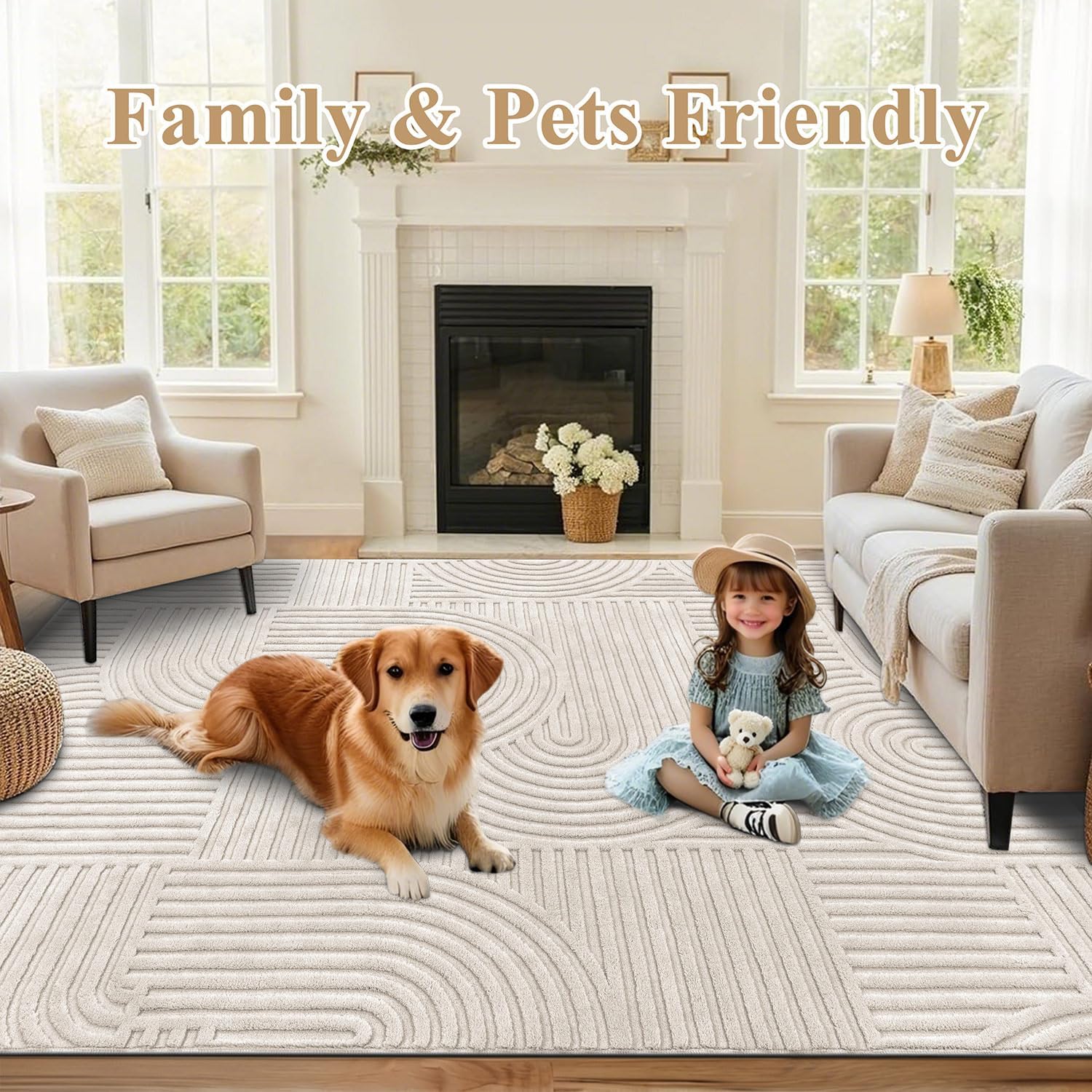 Thumbnail 5 de SHACOS Tapis Salon Moderne 200x290 cm 🏡