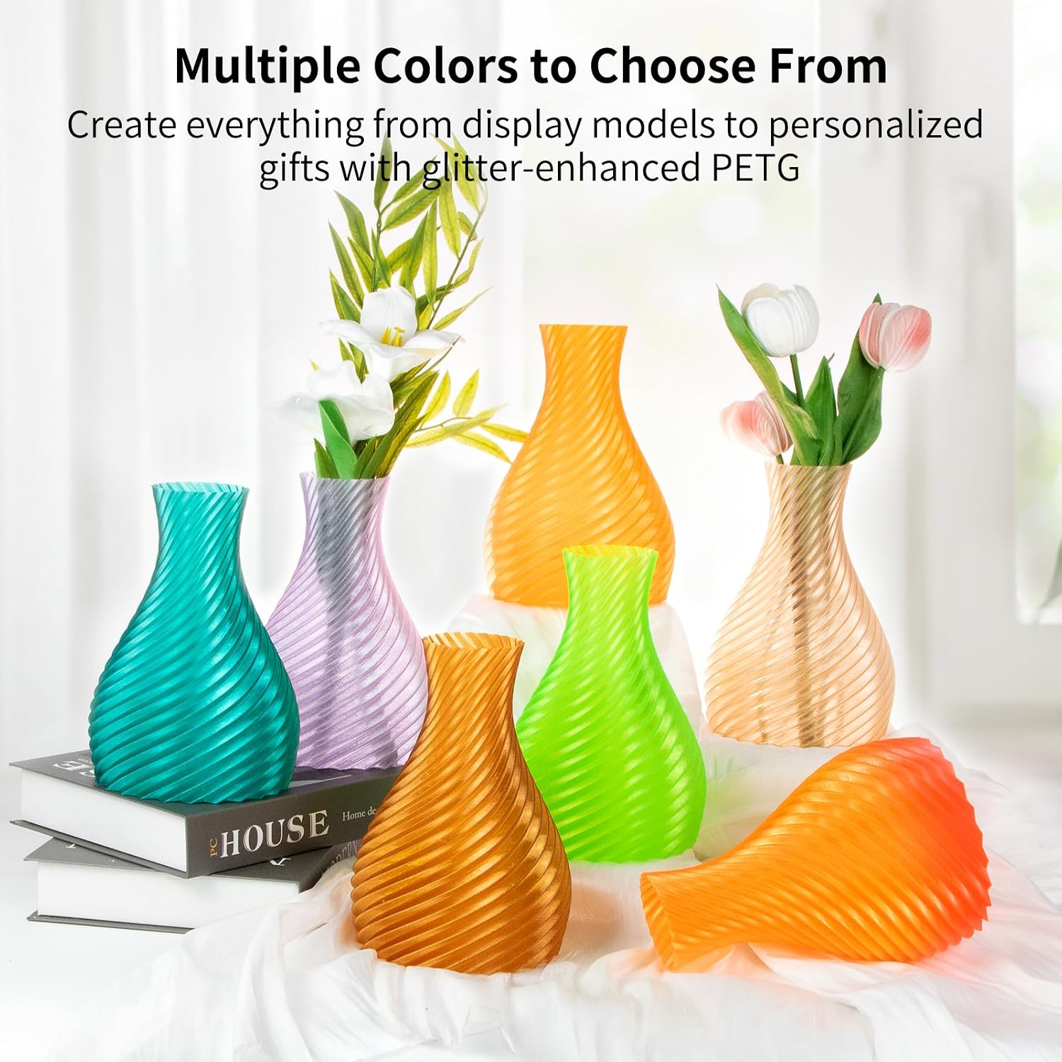 Thumbnail 6 de IEMAI PETG Filament 1.75mm Transparent Bernstein – 1 kg, hohe Genauigkeit und Lichtdurchlässigkeit