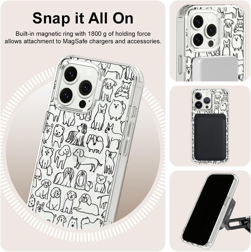 Detalle de MOSNOVO Case for iPhone 13 Pro — Clear, MagSafe-Compatible with Buffertech Drop Protection