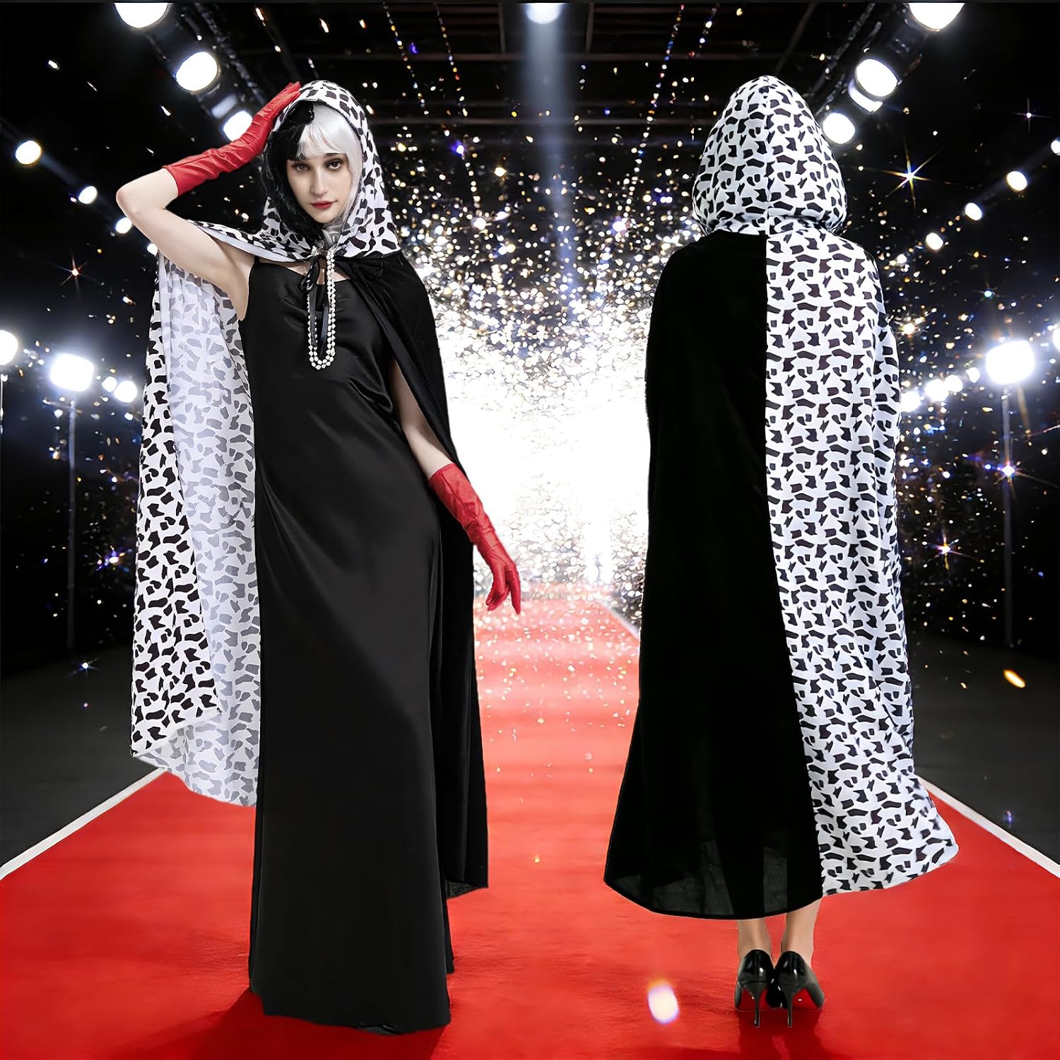 Thumbnail 4 de Beeoecm Cruella Devil Kostüm Damen 160 cm 🎭