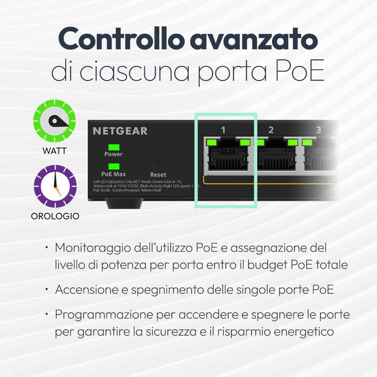 Thumbnail 3 de NETGEAR S350 Switch PoE+ 8 porte Gigabit
