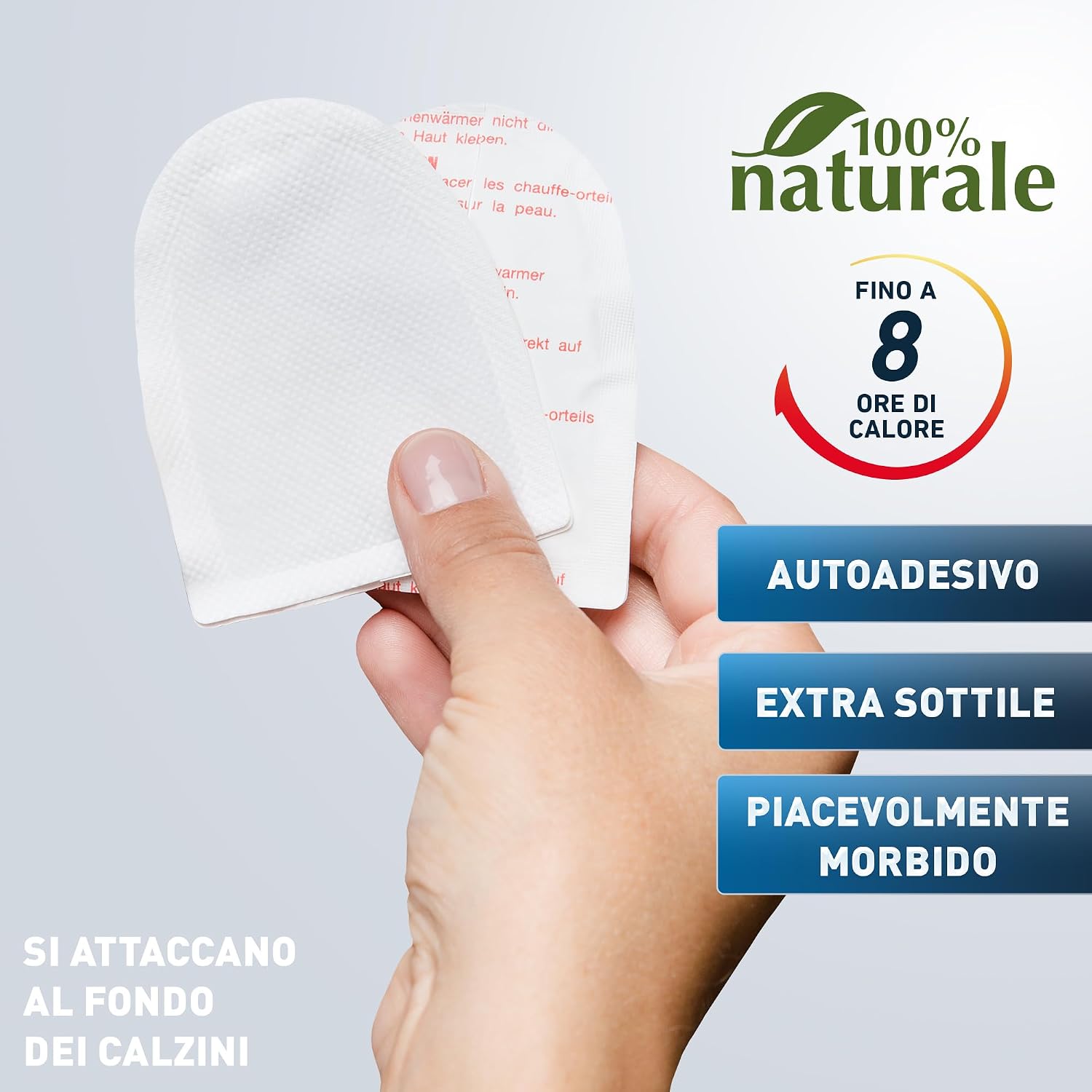 Detalle de THE HEAT COMPANY Scaldapiedi – Extra Caldo, adesivo, 5/15/40 paia, puro naturale