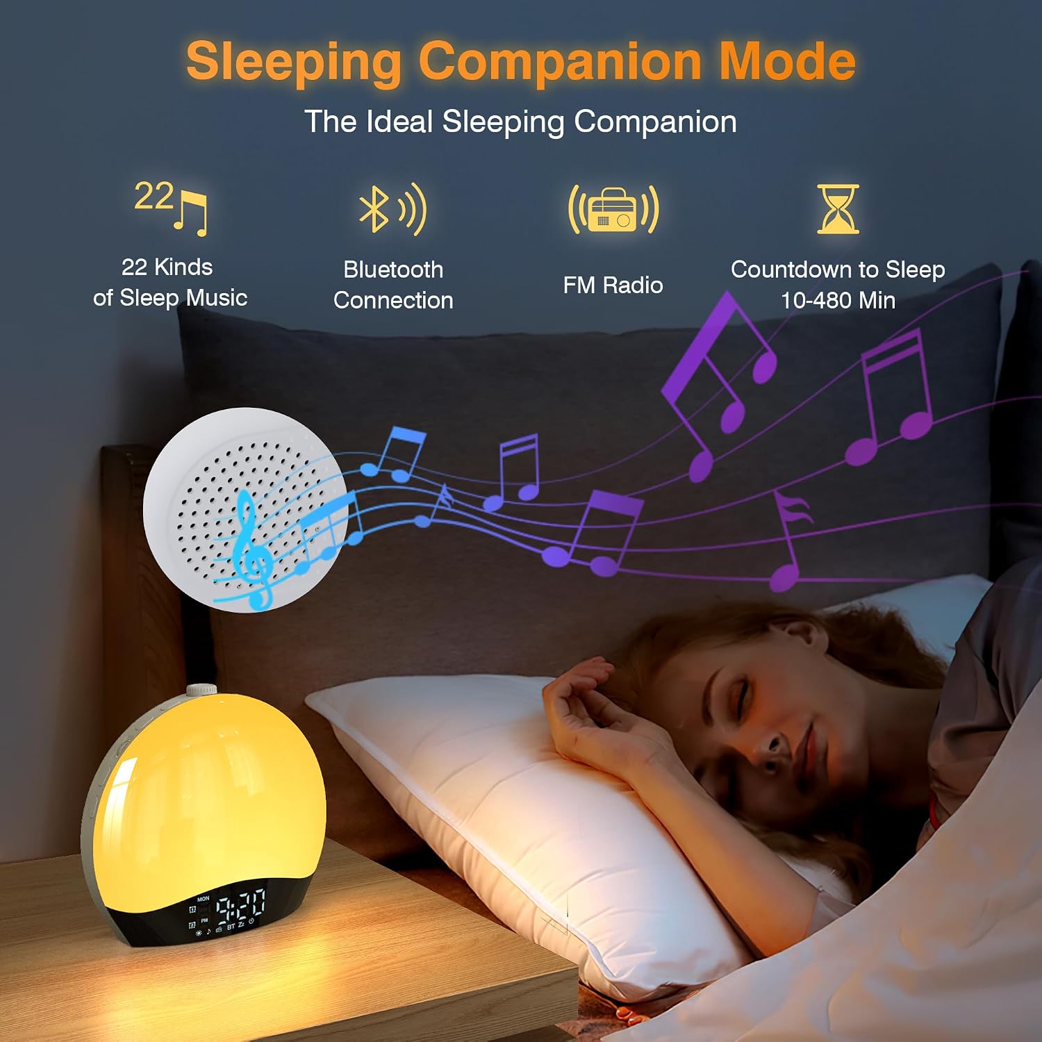 Detalle 1 de ARTINABS Despertador Amanecer 60 Min Bluetooth