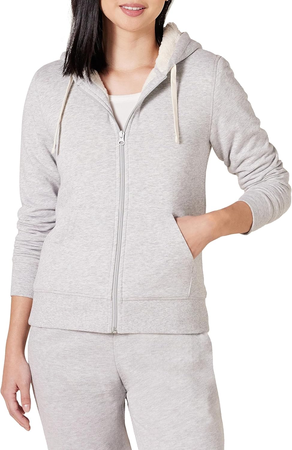 Thumbnail 5 de Amazon Essentials Damen Sherpa-Fleecejacke mit durchgehendem Reißverschluss und Kapuze