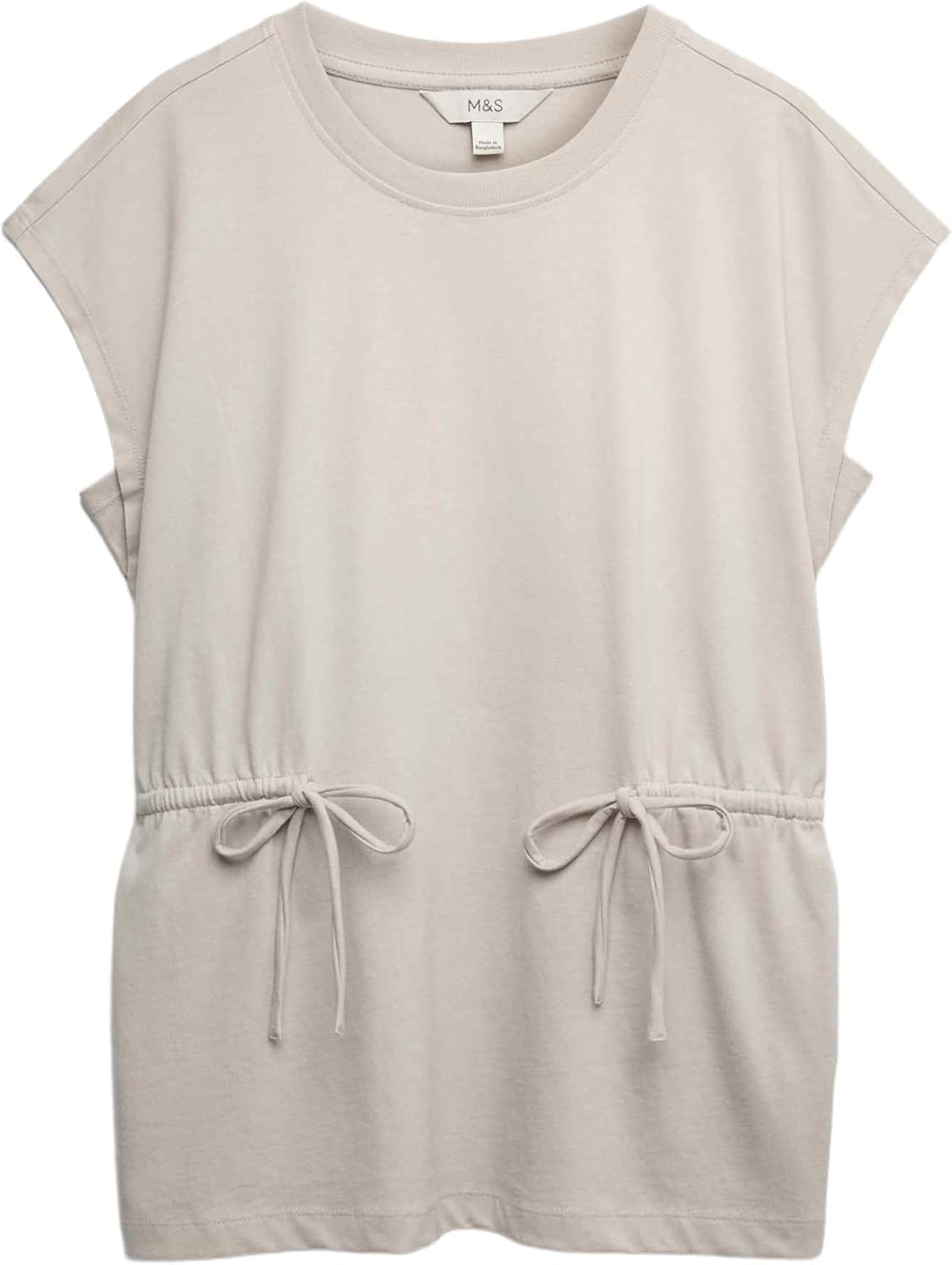 Detalle de Marks & Spencer oversized T-shirt voor dames van puur katoen met reliëf