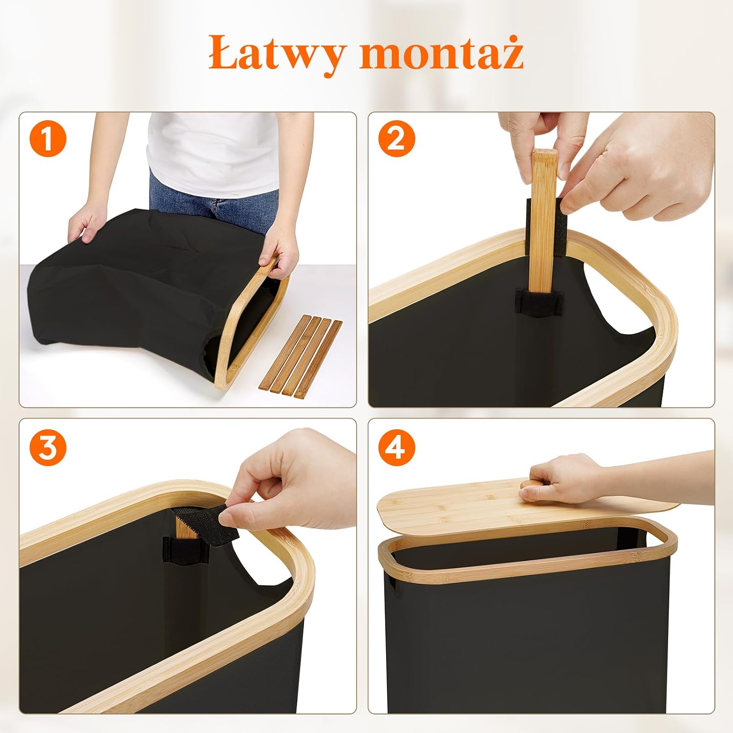 Thumbnail 4 de Lifewit 23225 kosz na papier toaletowy 30 l, na 12 rolek, z bambusową pokrywą