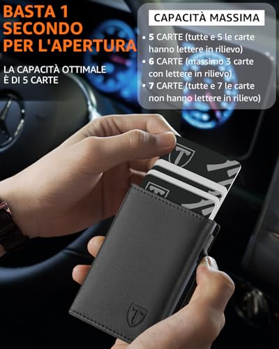 Thumbnail 3 de TEEHON Portafoglio Uomo Slim: portacarte in pelle con protezione RFID, compatto ed elegante